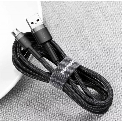 Baseus Cafule 1,5A 2 m-es USB-Micro USB-kábel,szürke-fekete Baseus Cafule 1,5A 2 m-es USB-Micro USB-kábel,szürke-fekete