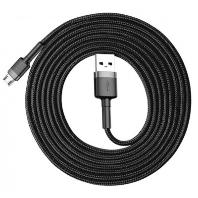 Baseus Cafule 1,5A 2 m-es USB-Micro USB-kábel,szürke-fekete Baseus Cafule 1,5A 2 m-es USB-Micro USB-kábel,szürke-fekete