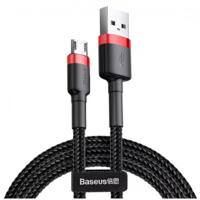 Baseus Cafule 2A 3 m USB-Micro USB kábel, fekete-piros Baseus Cafule 2A 3 m USB-Micro USB kábel, fekete-piros