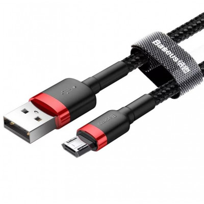 Baseus Cafule 2A 3 m USB-Micro USB kábel, fekete-piros Baseus Cafule 2A 3 m USB-Micro USB kábel, fekete-piros