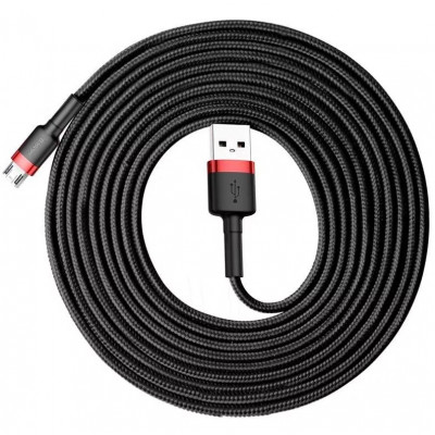 Baseus Cafule 2A 3 m USB-Micro USB kábel, fekete-piros Baseus Cafule 2A 3 m USB-Micro USB kábel, fekete-piros