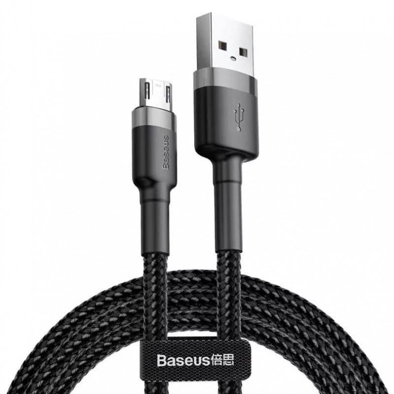 Baseus Cafule 2A USB-Micro USB kábel 3 m, fekete-szürke Baseus Cafule 2A USB-Micro USB kábel 3 m, fekete-szürke