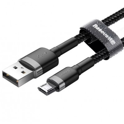 Baseus Cafule 2A USB-Micro USB kábel 3 m, fekete-szürke Baseus Cafule 2A USB-Micro USB kábel 3 m, fekete-szürke