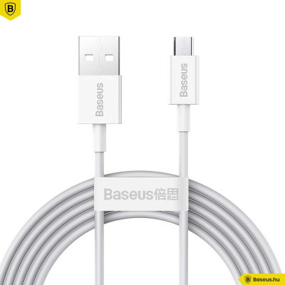 Baseus Superior MicroUsb adat/töltőkábel 2m 2A - Fehér