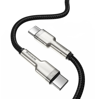 Baseus Cafule Metal USB-C–USB-C kábel, 100W, 1 m – fekete Baseus Cafule Metal USB-C–USB-C kábel, 100W, 1 m – fekete