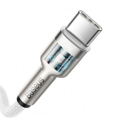 Baseus Cafule USB-C-USB-C kábel, 100 W, 1 m, fehér Baseus Cafule USB-C-USB-C kábel, 100 W, 1 m, fehér