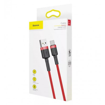 Baseus Cafule USB-USB-C kábel 3A ,1m, piros Baseus Cafule USB-USB-C kábel 3A ,1m, piros