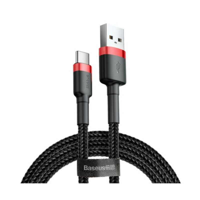 Baseus Cafule 3A USB-USB-C 1m kábel piros-fekete Baseus Cafule 3A USB-USB-C 1m kábel piros-fekete