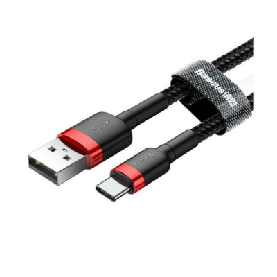 Baseus Cafule 3A USB-USB-C 1m kábel piros-fekete Baseus Cafule 3A USB-USB-C 1m kábel piros-fekete