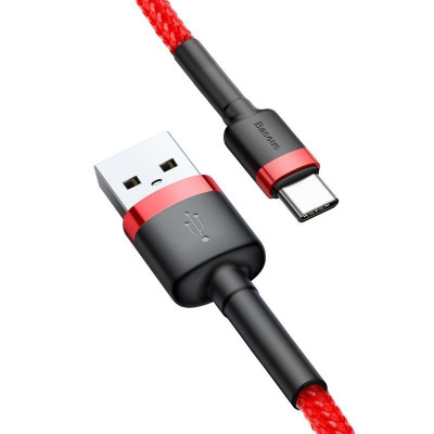 Baseus Cafule 2A USB-USB-C kábel 2m, piros Baseus Cafule 2A USB-USB-C kábel 2m, piros