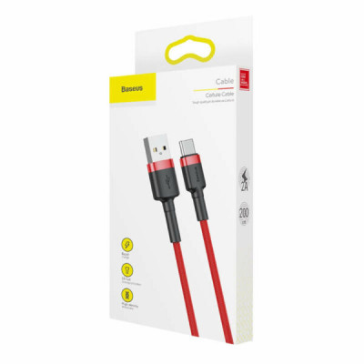Baseus Cafule 2A USB-USB-C kábel 2m, piros Baseus Cafule 2A USB-USB-C kábel 2m, piros