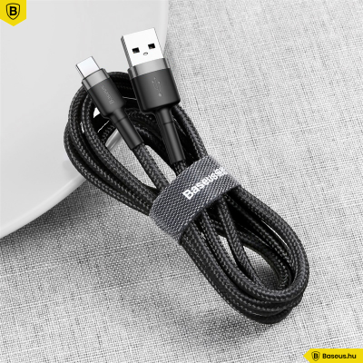 Baseus Cafule USB - USB-C adat/töltőkábel 2A 2M-es - Szürke/Fekete Baseus Cafule USB - USB-C adat/töltőkábel 2A 2M-es - Szürke/Fekete