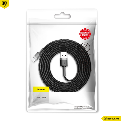 Baseus Cafule USB - USB-C adat/töltőkábel 2A 2M-es - Szürke/Fekete Baseus Cafule USB - USB-C adat/töltőkábel 2A 2M-es - Szürke/Fekete