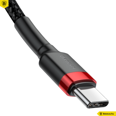Baseus Cafule USB-C / C-típusú PD 2.0 60W 1M töltőkábel - Fekete-Piros Baseus Cafule USB-C / C-típusú PD 2.0 60W 1M töltőkábel - Fekete-Piros