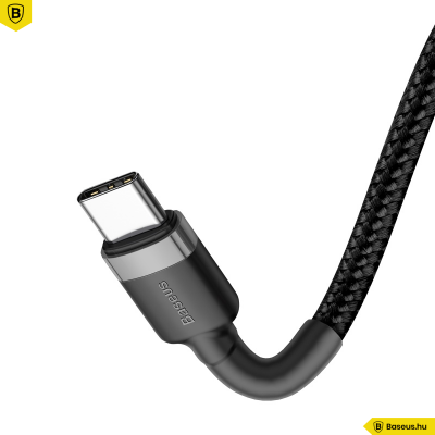 Baseus Cafule USB-C / USB-C 60W gyors töltő kábel 1m - Fekete Baseus Cafule USB-C / USB-C 60W gyors töltő kábel 1m - Fekete