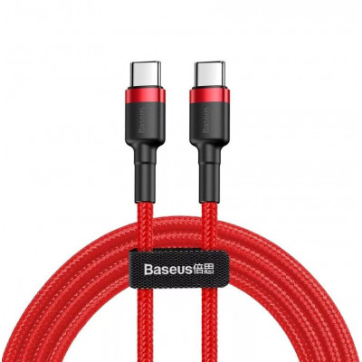 Baseus Cafule USB-C – USB-C PD 2.0 QC 3.0 kábel 60 W, 2 m, piros Baseus Cafule USB-C – USB-C PD 2.0 QC 3.0 kábel 60 W, 2 m, piros