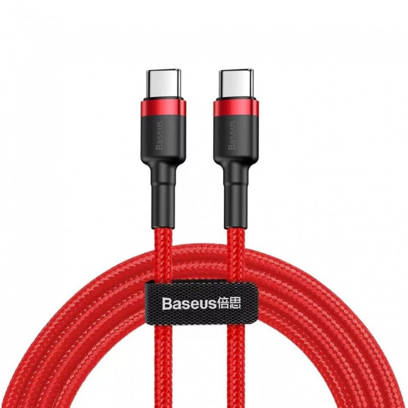 Baseus Cafule USB-C – USB-C PD 2.0 QC 3.0 kábel 60 W, 2 m, piros Baseus Cafule USB-C – USB-C PD 2.0 QC 3.0 kábel 60 W, 2 m, piros