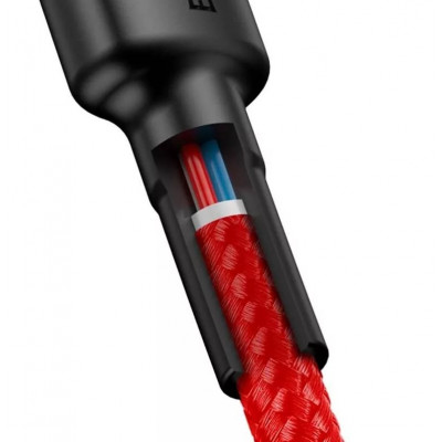 Baseus Cafule USB-C – USB-C PD 2.0 QC 3.0 kábel 60 W, 2 m, piros Baseus Cafule USB-C – USB-C PD 2.0 QC 3.0 kábel 60 W, 2 m, piros