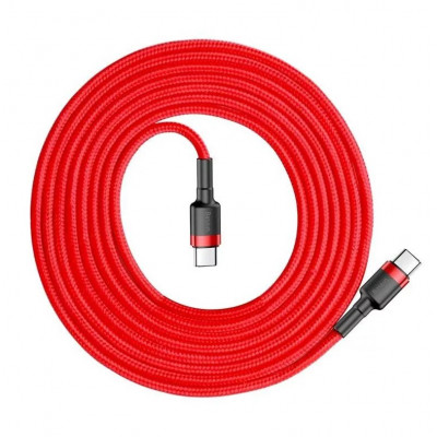 Baseus Cafule USB-C – USB-C PD 2.0 QC 3.0 kábel 60 W, 2 m, piros Baseus Cafule USB-C – USB-C PD 2.0 QC 3.0 kábel 60 W, 2 m, piros