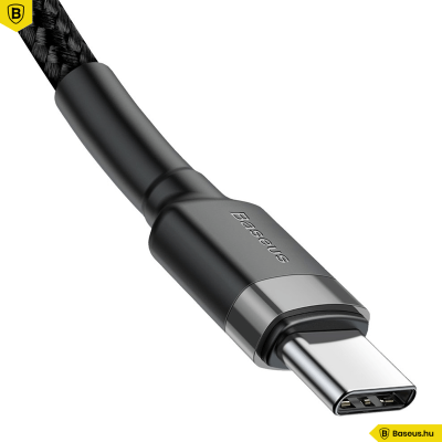 Baseus Cafule PD 2.0 USB-C – USB-C PD 2.0, QC 3.0 kábel, 60 W, 2 m (fekete-szürke) Baseus Cafule PD 2.0 USB-C – USB-C PD 2.0, QC 3.0 kábel, 60 W, 2 m (fekete-szürke)