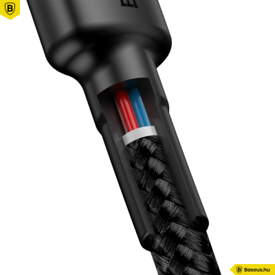 Baseus Cafule PD 2.0 USB-C – USB-C PD 2.0, QC 3.0 kábel, 60 W, 2 m (fekete-szürke) Baseus Cafule PD 2.0 USB-C – USB-C PD 2.0, QC 3.0 kábel, 60 W, 2 m (fekete-szürke)