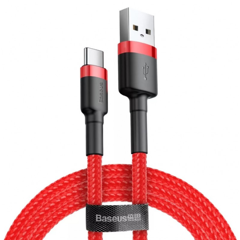 Baseus Cafule USB-USB-C kábel 2A,3m, piros Baseus Cafule USB-USB-C kábel 2A,3m, piros