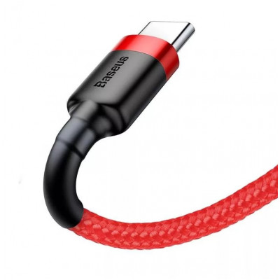 Baseus Cafule USB-USB-C kábel 2A,3m, piros Baseus Cafule USB-USB-C kábel 2A,3m, piros