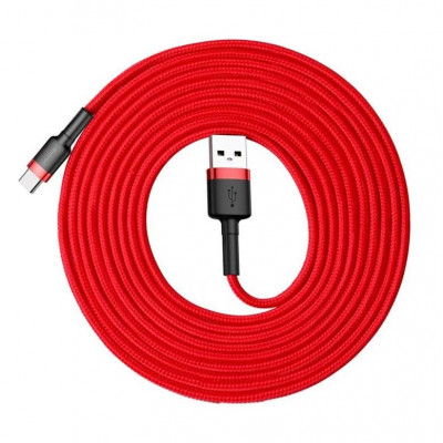 Baseus Cafule USB-USB-C kábel 2A,3m, piros Baseus Cafule USB-USB-C kábel 2A,3m, piros