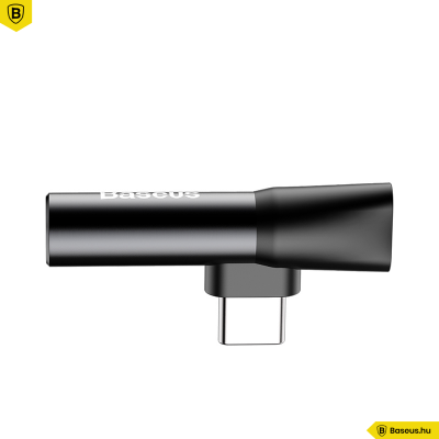 Baseus L41 USB-C Audió adapter + jack 3,5 mm Baseus - Fekete Baseus L41 USB-C Audió adapter + jack 3,5 mm Baseus - Fekete