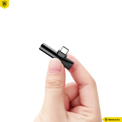 Baseus L41 USB-C Audió adapter + jack 3,5 mm Baseus - Fekete Baseus L41 USB-C Audió adapter + jack 3,5 mm Baseus - Fekete