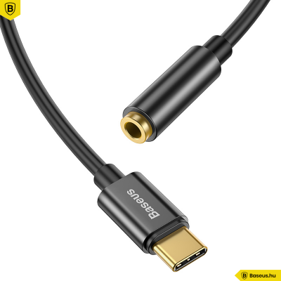 Baseus L54 USB-C - 3,5 mm-es audio adapter - Fekete Baseus L54 USB-C - 3,5 mm-es audio adapter - Fekete