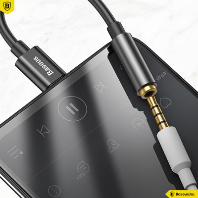 Baseus L54 USB-C - 3,5 mm-es audio adapter - Fekete Baseus L54 USB-C - 3,5 mm-es audio adapter - Fekete