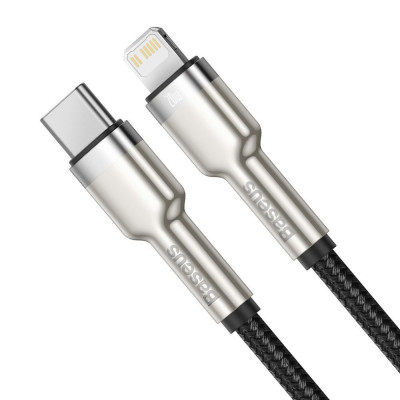 Baseus USB-C kábel a Lightning Cafule, PD, 20 W, 1 m, fekete Baseus USB-C kábel a Lightning Cafule, PD, 20 W, 1 m, fekete