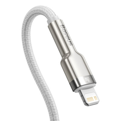 Baseus USB-C kábel a Lightning Baseus Cafule-hez, PD, 20 W, 1 m, fehér Baseus USB-C kábel a Lightning Baseus Cafule-hez, PD, 20 W, 1 m, fehér