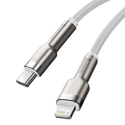 Baseus USB-C kábel a Lightning Cafule, PD, 20 W, 2 m, fehér Baseus USB-C kábel a Lightning Cafule, PD, 20 W, 2 m, fehér