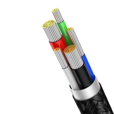 Baseus USB-C-Lightning kijelzőkábel, PD, 20 W, 2 m, fekete