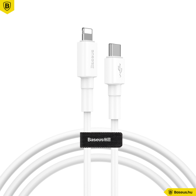 Baseus Type-C/Lightning PD 18W gyors adat/töltőkábel Mini - Fehér Baseus Type-C/Lightning PD 18W gyors adat/töltőkábel Mini - Fehér