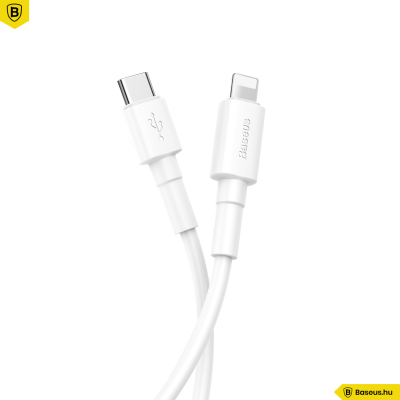 Baseus Type-C/Lightning PD 18W gyors adat/töltőkábel Mini - Fehér Baseus Type-C/Lightning PD 18W gyors adat/töltőkábel Mini - Fehér
