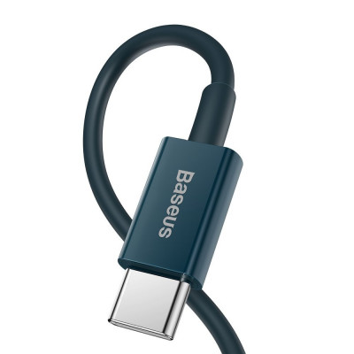 Baseus USB-C kábel a Lightning Superior sorozathoz, 20 W, PD, 1 m, kék Baseus USB-C kábel a Lightning Superior sorozathoz, 20 W, PD, 1 m, kék