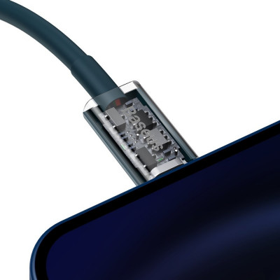 Baseus USB-C kábel a Lightning Superior sorozathoz, 20 W, PD, 1 m, kék Baseus USB-C kábel a Lightning Superior sorozathoz, 20 W, PD, 1 m, kék