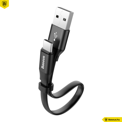 Baseus Nimble USB-C gyors adat/töltőkábel 23cm - Fekete Baseus Nimble USB-C gyors adat/töltőkábel 23cm - Fekete