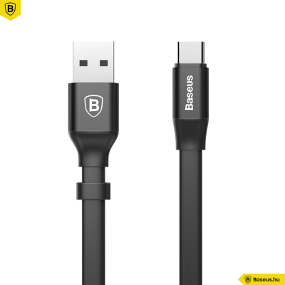 Baseus Nimble USB-C gyors adat/töltőkábel 23cm - Fekete Baseus Nimble USB-C gyors adat/töltőkábel 23cm - Fekete