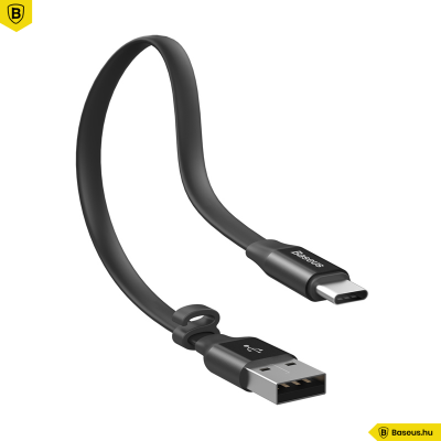 Baseus Nimble USB-C gyors adat/töltőkábel 23cm - Fekete Baseus Nimble USB-C gyors adat/töltőkábel 23cm - Fekete