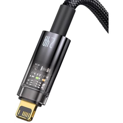 Baseus Explorer USB - Lightning kábel, 2,4A, 2m (fekete) Baseus Explorer USB - Lightning kábel, 2,4A, 2m (fekete)