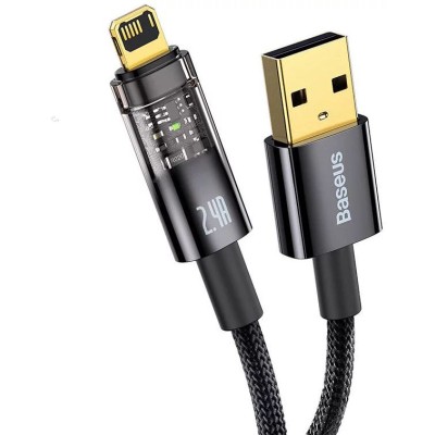 Baseus Explorer USB - Lightning kábel, 2,4A, 2m (fekete) Baseus Explorer USB - Lightning kábel, 2,4A, 2m (fekete)