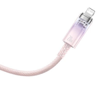 Baseus Explorer Sorozat USB-C / Lightning gyorstöltő kábel 1m, 20W (rózsaszín) Baseus Explorer Sorozat USB-C / Lightning gyorstöltő kábel 1m, 20W (rózsaszín)
