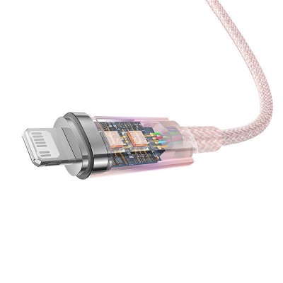 Baseus Explorer Sorozat USB-C / Lightning gyorstöltő kábel 1m, 20W (rózsaszín) Baseus Explorer Sorozat USB-C / Lightning gyorstöltő kábel 1m, 20W (rózsaszín)