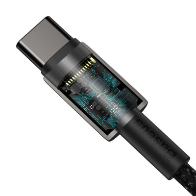 Baseus Tungsten Gold USB-C USB-C kábel, 100 W, 2 m, fekete Baseus Tungsten Gold USB-C USB-C kábel, 100 W, 2 m, fekete