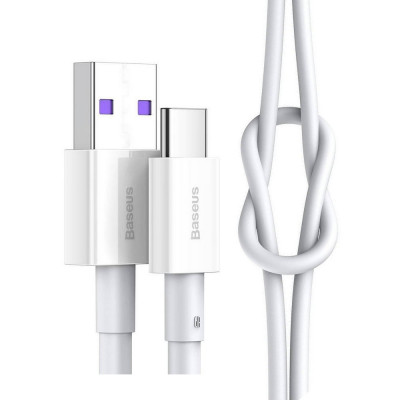 Baseus Superior USB-USB-C kábel, 66 W, 2 m, fehér Baseus Superior USB-USB-C kábel, 66 W, 2 m, fehér