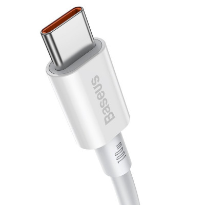 Baseus Superior sorozatú USB-C-USB-C kábel, 100 W, 1 m, fehér Baseus Superior sorozatú USB-C-USB-C kábel, 100 W, 1 m, fehér